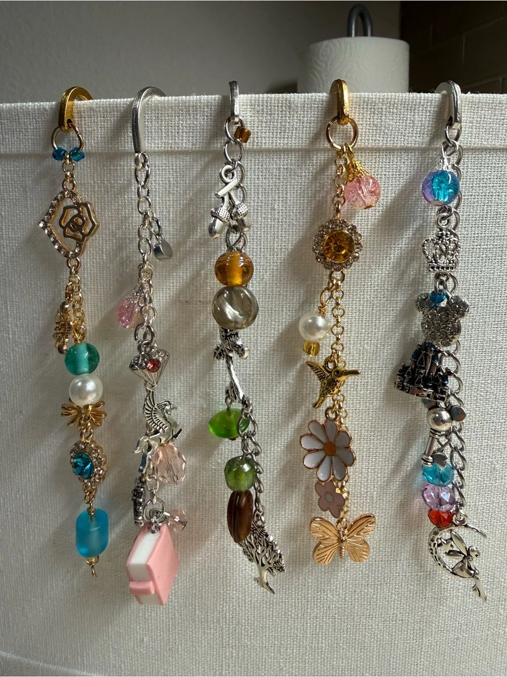 Handcrafted Bookmark with Charms